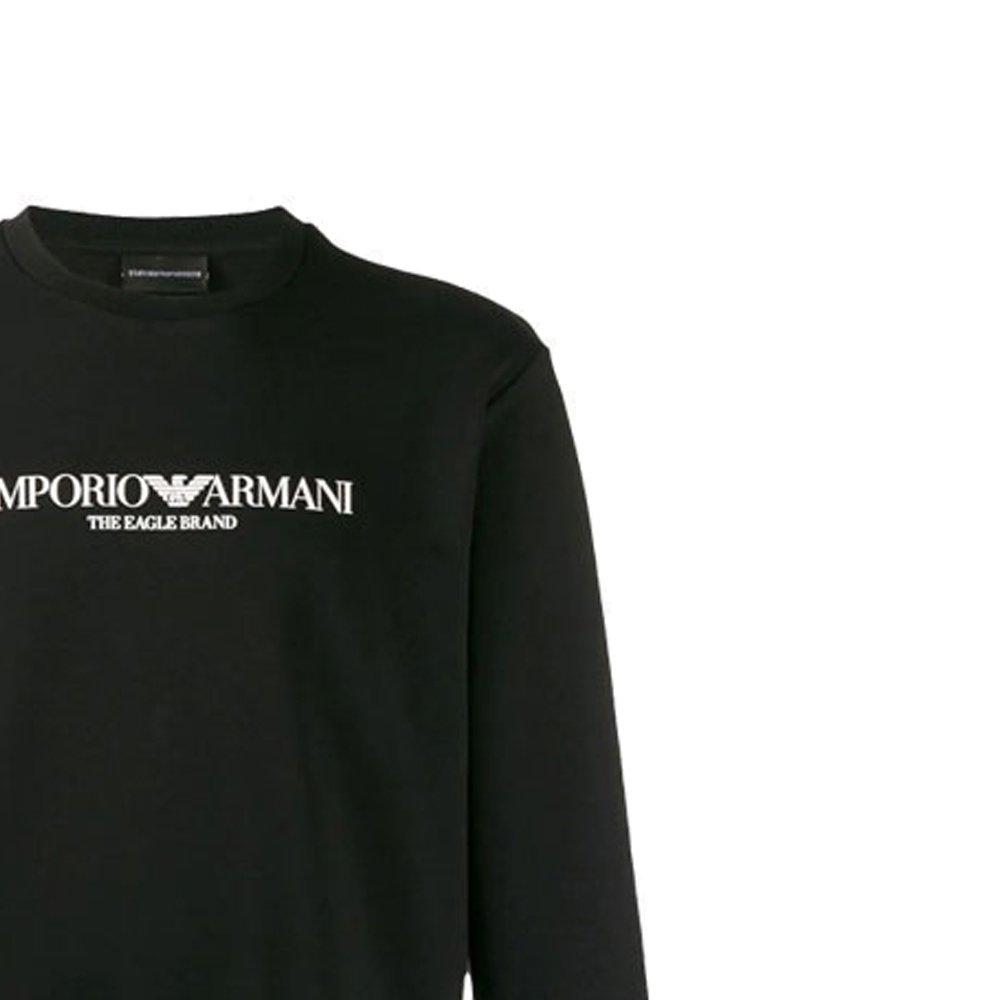 Emporio Armani Black Crewneck Sweatshirt with Letter Print. 8N1ME8-J04Z-0999 圖 7