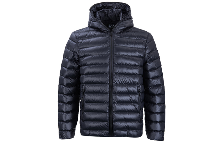 Emporio Armani Black Down Jacket with Hood Winter 6GPB66-PNR4Z-1200