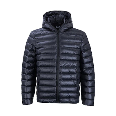 Emporio Armani Black Down Jacket with Hood Winter 6GPB66-PNR4Z-1200