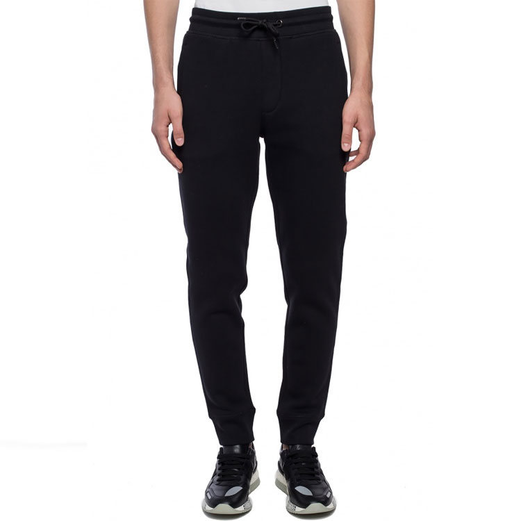 Shop Emporio Armani Black Drawstring Jogger Pants 8N1P88-1JQPZ-0999