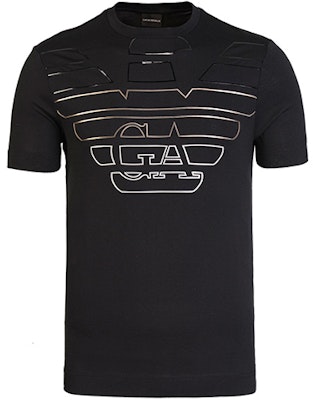 Emporio Armani 黑鷹標誌圓領T恤 6H1TQ7-1J30Z-0999 Order Emporio Armani 黑鷹標誌圓領T恤 6H1TQ7-1J30Z-0999