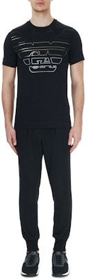 Emporio Armani 黑鷹標誌圓領T恤 6H1TQ7-1J30Z-0999 Shop Emporio Armani 黑鷹標誌圓領T恤 6H1TQ7-1J30Z-0999