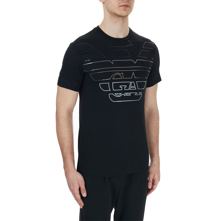 Cheap Emporio Armani 黑鷹標誌圓領T恤 6H1TQ7-1J30Z-0999