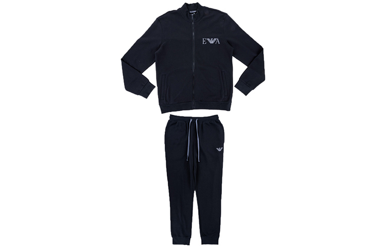 Lookbook 安普里奥·阿玛尼黑色刺绣鹰标运动套装 111927-0A571-00020