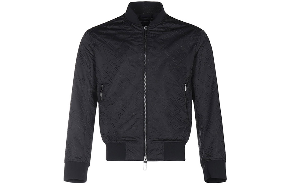 Emporio Armani Black Embroidered Pilot Jacket 3K1BS2-1NZLZ-0024