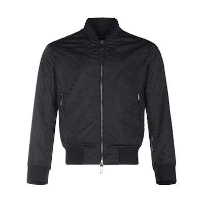 Emporio Armani Black Embroidered Pilot Jacket 3K1BS2-1NZLZ-0024