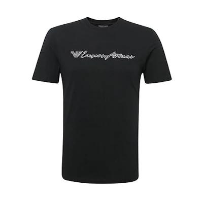 Emporio Armani Black Embroidered Short Sleeve T-Shirt 3Z1T96-1J00Z-0999