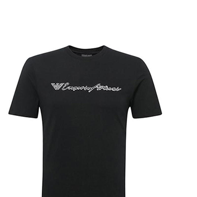 Emporio Armani Black Embroidered Short Sleeve T-Shirt 3Z1T96-1J00Z-0999 圖 6