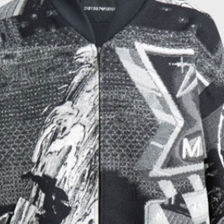 Emporio Armani Black Graphic Print Long Sleeve Jacket I1R420-I1019-991 圖 7