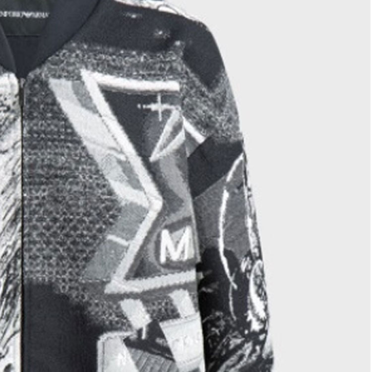 Emporio Armani Black Graphic Print Long Sleeve Jacket I1R420-I1019-991 圖 8