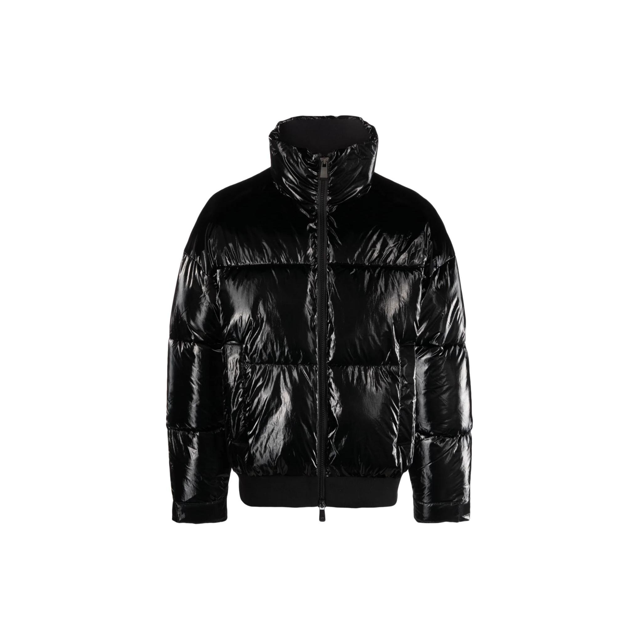 Emporio Armani Black High-Neck Zip-Up Casual Jacket 6RZB45-ZNPTZ-1200