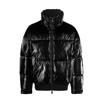 Emporio Armani Black High-Neck Zip-Up Casual Jacket 6RZB45-ZNPTZ-1200