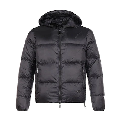 EMPORIO ARMANI Black Hooded Down Jacket 6H1BQ1-1NLUZ-0999