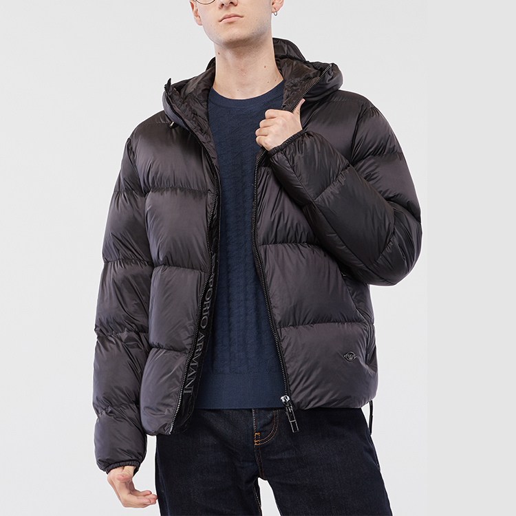 EMPORIO ARMANI Black Hooded Down Jacket 6H1BQ1-1NLUZ-0999 圖 4
