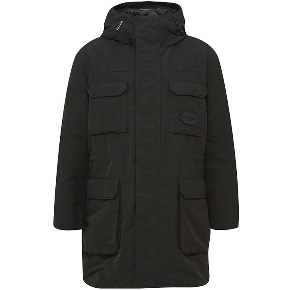 Emporio Armani Black Hooded Down Jacket. 6K1L73-1NTWZ-0999