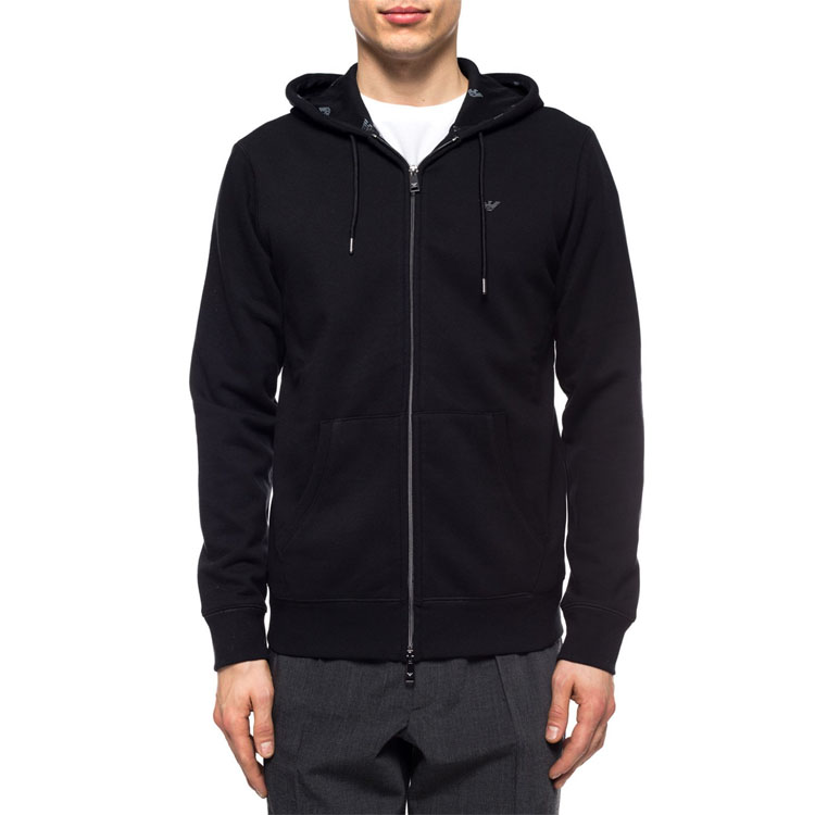Emporio Armani Black Hooded Sports Jacket Sweatshirt 8N1M01-1JQPZ-0999 圖 4