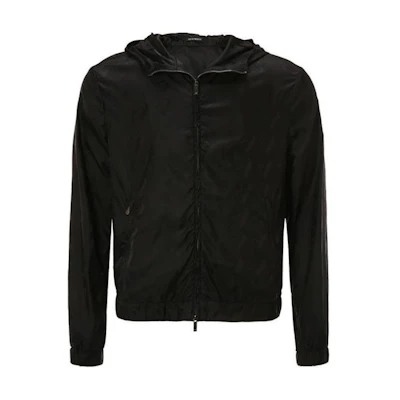 Emporio Armani Black Hooded Zip-Up Casual Jacket A1R410-A1360-999