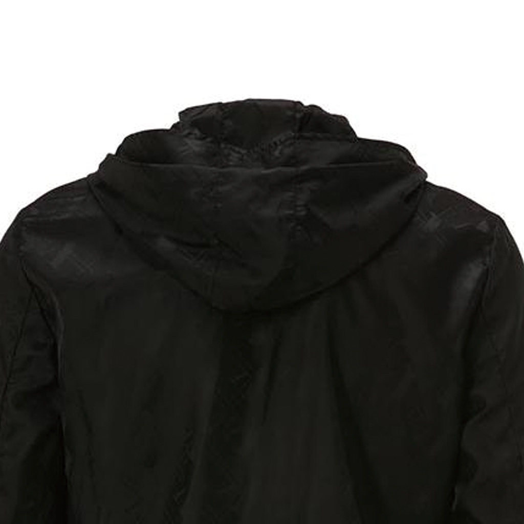 Cheap Emporio Armani 黑色连帽拉链休闲夹克 A1R410-A1360-999