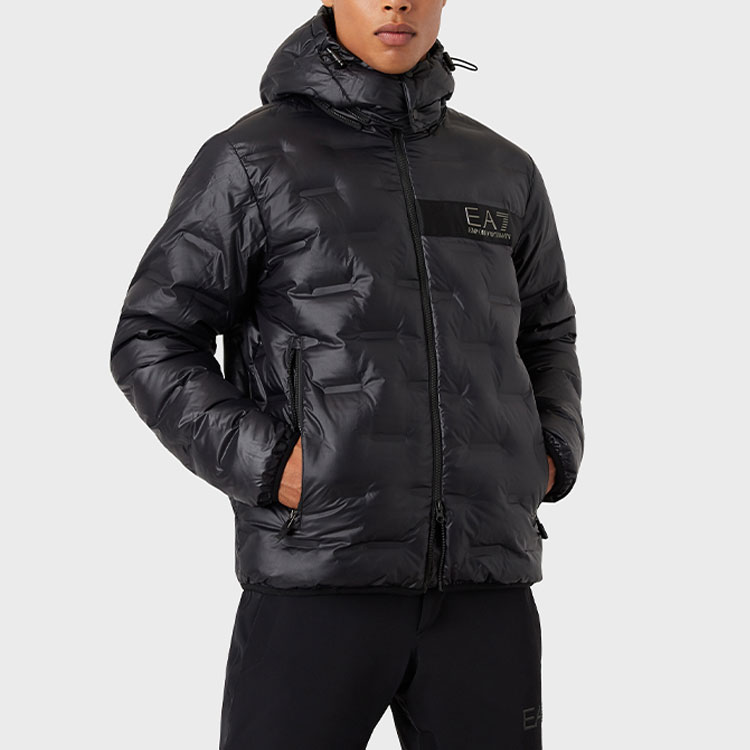 Emporio Armani Black Hooded Zipper Regular Fit Down Jacket. 6KPB64-PN8MZ-1200 圖 5
