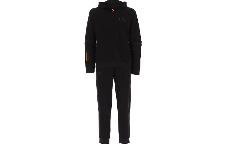 Emporio Armani Black Hoodie & Sweatpants Tracksuit Set 6HPV61-PJJ5Z-1200
