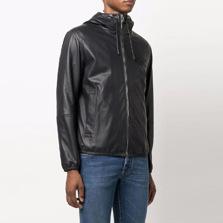 Emporio Armani Black Hoodie Jacket FW21 Long Sleeve with Minimal Logo. 01R54P-01P54-922 圖 4