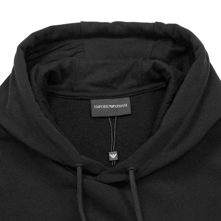Purchase Emporio Armani Hoodie Hitam dengan Rekaan Tampalan Beruang 6G1MD8-1J36Z-0999