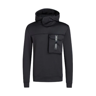 Emporio Armani Black Hoodie with Chest Pocket 6H1M76-1JEYZ-0999