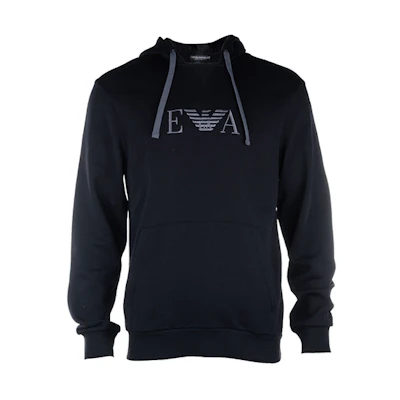 Emporio Armani Black Hoodie with Embroidered Logo 111753-0A571-00020
