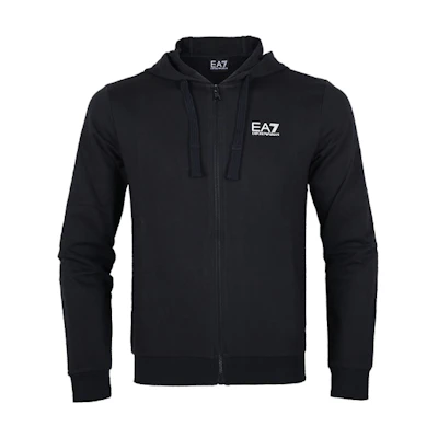 Emporio Armani Black Hoodie Zip-Up Jacket Sweatshirt 8NPM03-PJ05Z-12000