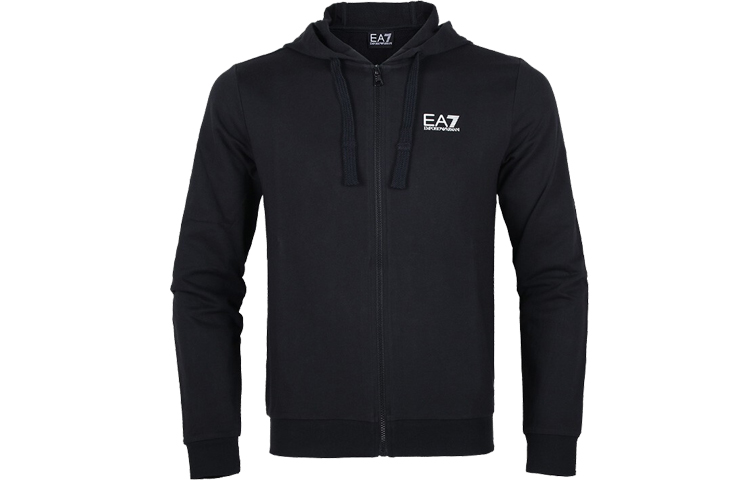 Order Emporio Armani Jaket Hoodie Zip-Up Hitam Sweatshirt Lelaki 8NPM03-PJ05Z-12000