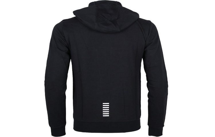 Lookbook Emporio Armani Jaket Hoodie Zip-Up Hitam Sweatshirt Lelaki 8NPM03-PJ05Z-12000