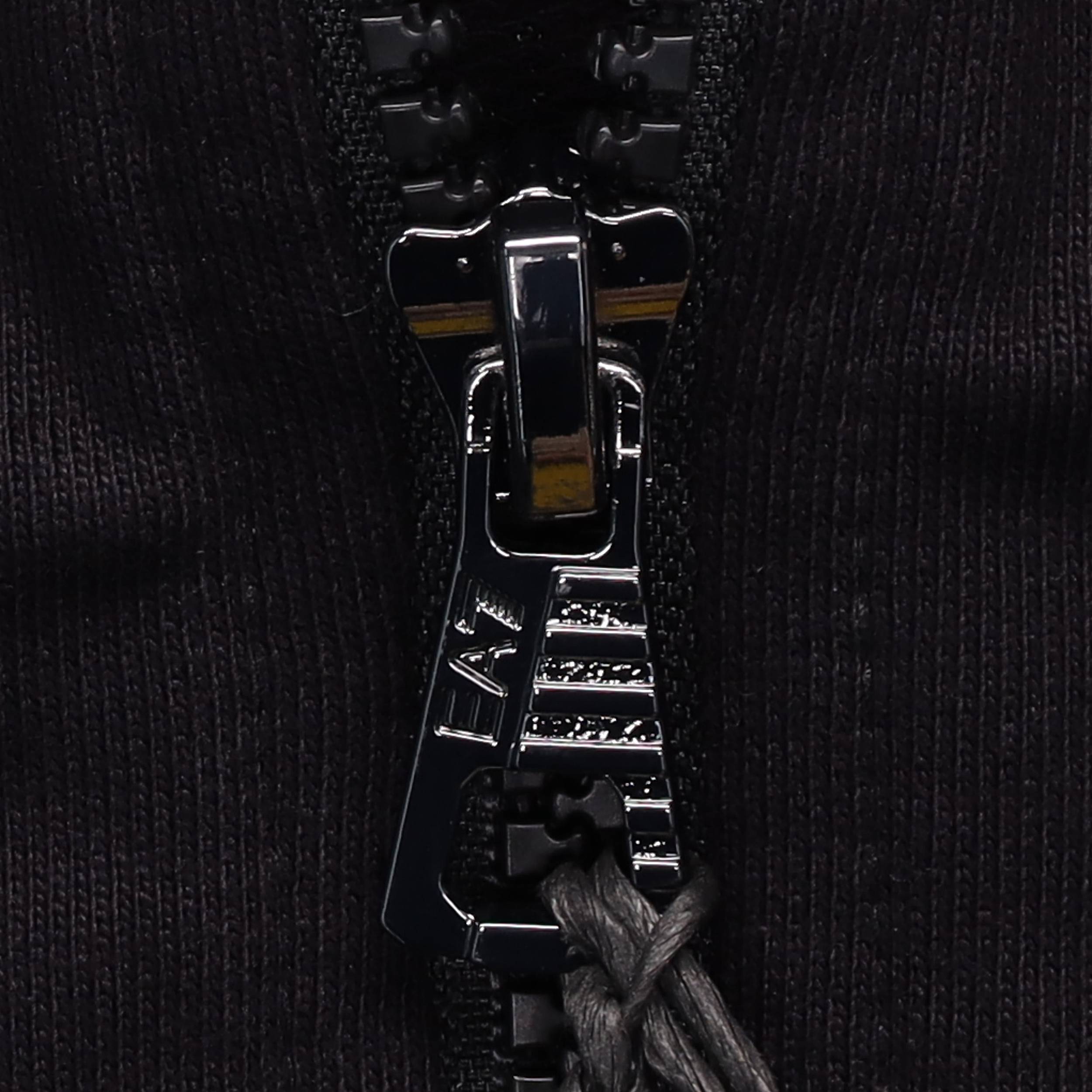 Cheap Emporio Armani Jaket Hoodie Zip-Up Hitam Sweatshirt Lelaki 8NPM03-PJ05Z-12000