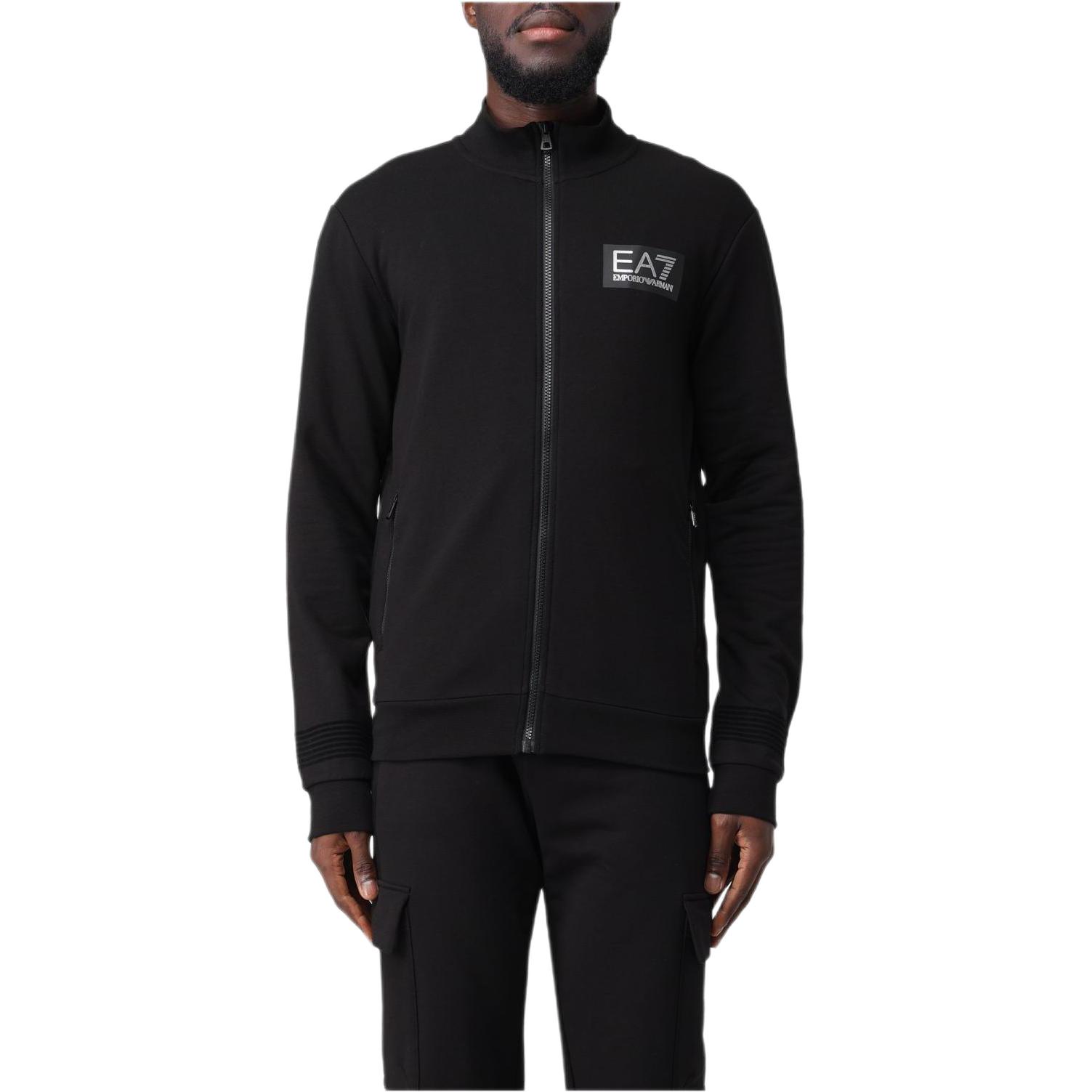 Emporio Armani Black Jacket with Front Letter & Number Print Design 6RPM72-PJ9FZ-1200