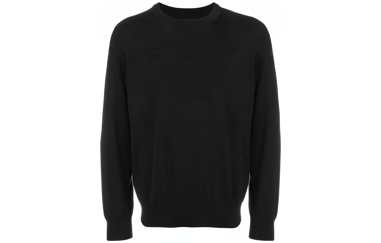 Emporio Armani Black Knit Pullover Sweater 3Z1MY2-1MRPZ-0999