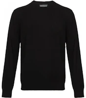 Emporio Armani Black Knit Pullover Sweater 8N1MA1-1MPQZ-0999 Emporio Armani Black Knit Pullover Sweater 8N1MA1-1MPQZ-0999