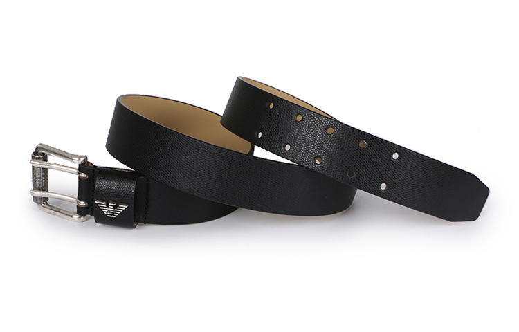 Details for 安普里奥·阿玛尼黑色皮带，可调针扣，标志牌，宽3.8厘米 Y4S079-YAQ2G-81072