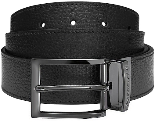 Emporio Armani 黑色皮带,刻有标志扣头,宽3.5厘米。 Y4S195-YLO8J Lookbook Emporio Armani 黑色皮带,刻有标志扣头,宽3.5厘米。 Y4S195-YLO8J