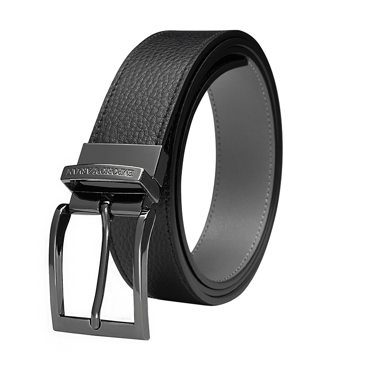 Shop Emporio Armani 黑色皮带，刻有标志扣头，宽3.5厘米。 Y4S195-YLO8J