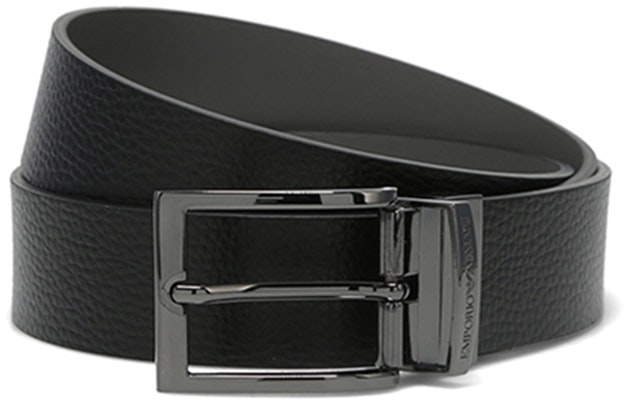 Emporio Armani 黑色皮带,刻有标志扣头,宽3.5厘米。 Y4S195-YLO8J Details for Emporio Armani 黑色皮带,刻有标志扣头,宽3.5厘米。 Y4S195-YLO8J