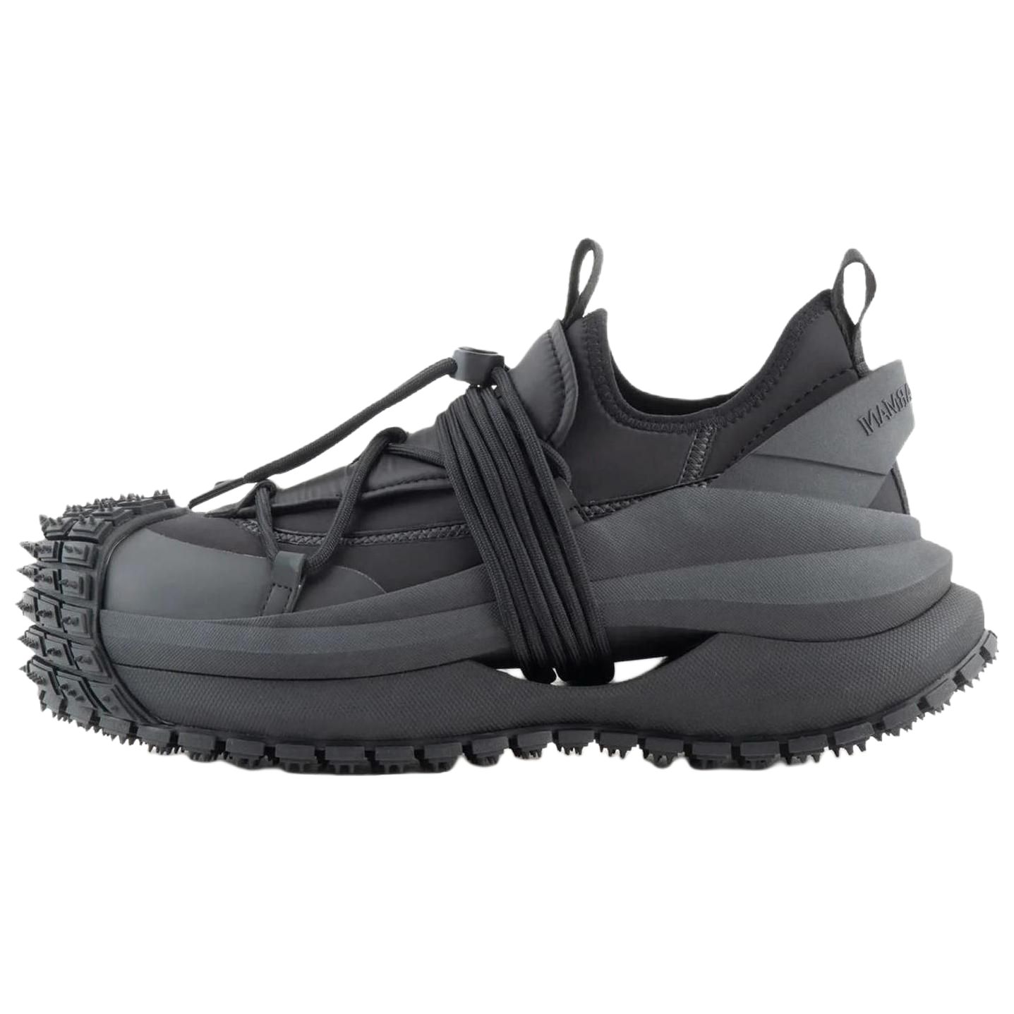 Emporio Armani Black Leather Chunky Sole Low-Top Casual Sneakers X4X653XR083100002
