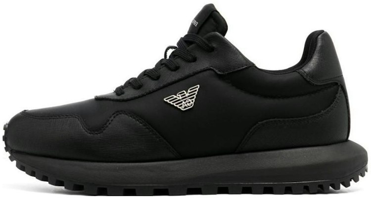 Emporio Armani 黑色皮革休閒低筒綁帶運動鞋 X4X630XN877K001 Buy Emporio Armani 黑色皮革休閒低筒綁帶運動鞋 X4X630XN877K001