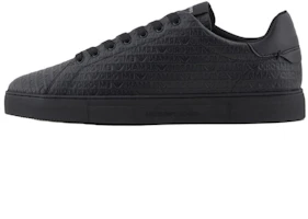 Emporio Armani Black Leather Low-Top Lace-Up Sneakers X4X670XD43200002 Emporio Armani Black Leather Low-Top Lace-Up Sneakers X4X670XD43200002