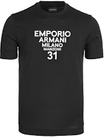 Emporio Armani Black Letter Print Crew Neck T-Shirt 6H1TG5-1JTUZ-F029 Emporio Armani Black Letter Print Crew Neck T-Shirt 6H1TG5-1JTUZ-F029