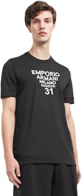 エンポリオアルマーニ ブラック ロゴプリント クルーネック Tシャツ 6H1TG5-1JTUZ-F029 Details for エンポリオアルマーニ ブラック ロゴプリント クルーネック Tシャツ 6H1TG5-1JTUZ-F029