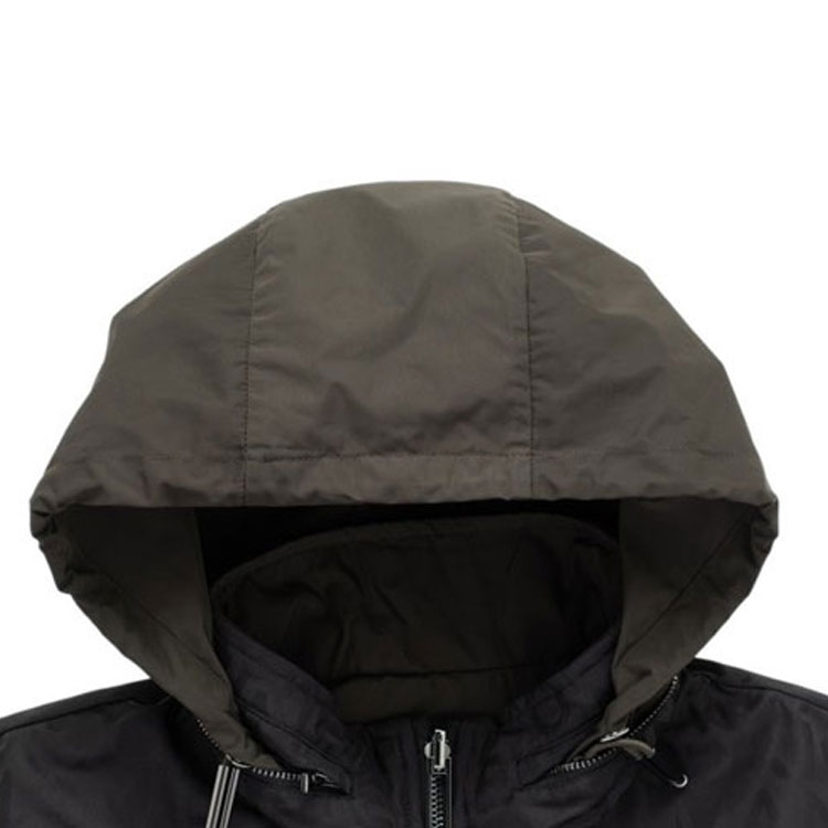 Purchase 엠포리오 아르마니 블랙 레터 프린트 후드 집업 재킷 6K1BP9-1NWEZ-0019