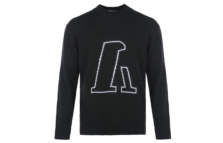 Emporio Armani Black Letter Pullover Sweater 6K1MV81-M10Z-0999