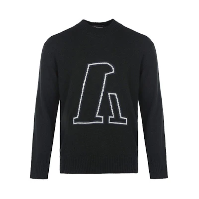 Emporio Armani Black Letter Pullover Sweater 6K1MV81-M10Z-0999