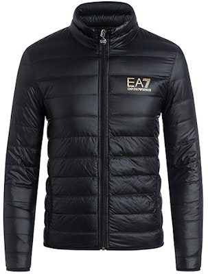 EMPORIO ARMANI Black Lightweight Puffer Jacket with Logo Print 8NPB01-PN29Z-0208 Buy EMPORIO ARMANI Black Lightweight Puffer Jacket with Logo Print 8NPB01-PN29Z-0208