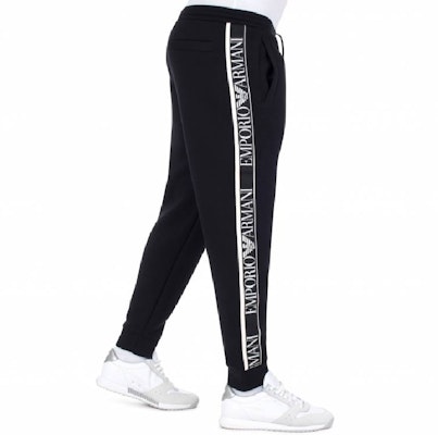 Emporio Armani Black Logo Casual Jogger Pants 6H1P83-1JDSZ-0999 Sizing Emporio Armani Black Logo Casual Jogger Pants 6H1P83-1JDSZ-0999