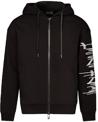 Emporio Armani 黑色滿版Logo連帽拉鍊外套 6K1MCT-1JHSZ-0068 Buy Emporio Armani 黑色滿版Logo連帽拉鍊外套 6K1MCT-1JHSZ-0068